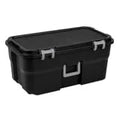 22 Gallon Black Wheeled Plastic Storage Trunk L722646