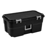 22 Gallon Black Wheeled Plastic Storage Trunk L722646