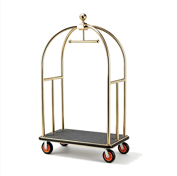 Luggage Cart with Garment Rail, 1300LB Capacity D3218