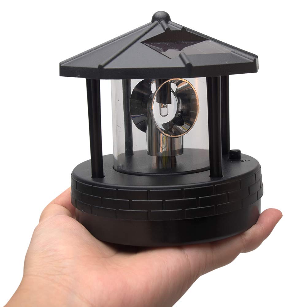 Solar Lighthouse with Rotating LED Light F9869