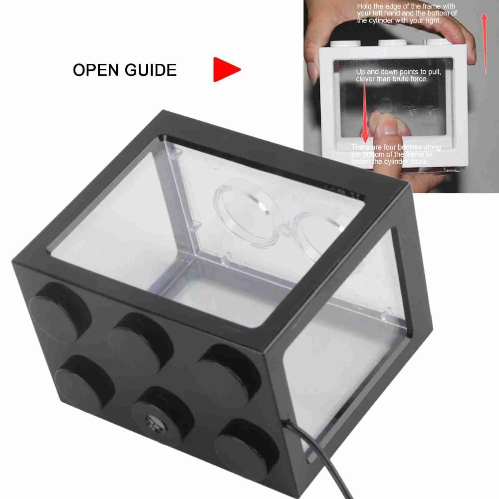 Mini USB LED Aquarium Fish Bowl Plastic Tank with White Light I51624
