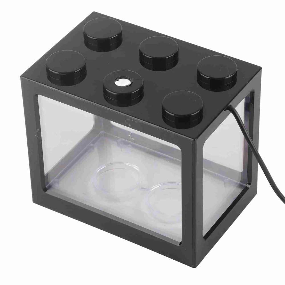 Mini USB LED Aquarium Fish Bowl Plastic Tank with White Light I51624