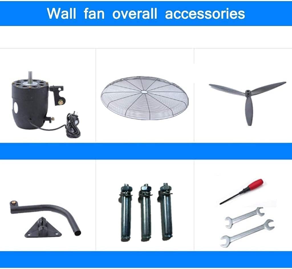 Wall Mounted Fan, 3-Speed Outdoor Swinging Commercial Fan, Adjustable Tilt Wall-Mounted Fan, High-Velocity Industrial Wall Mounted Fan (White, 20in) F456