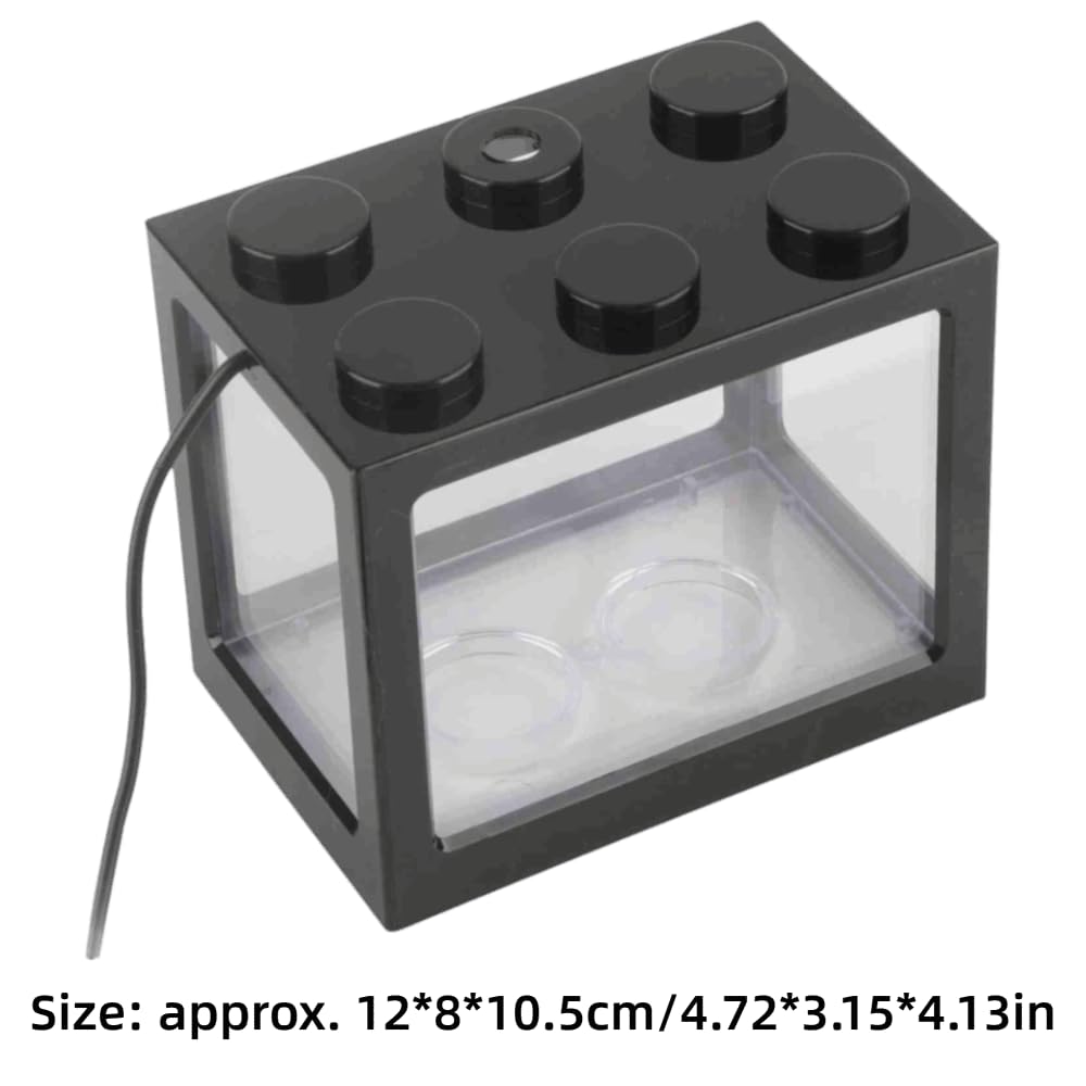 Mini USB LED Aquarium Fish Bowl Plastic Tank with White Light I51624