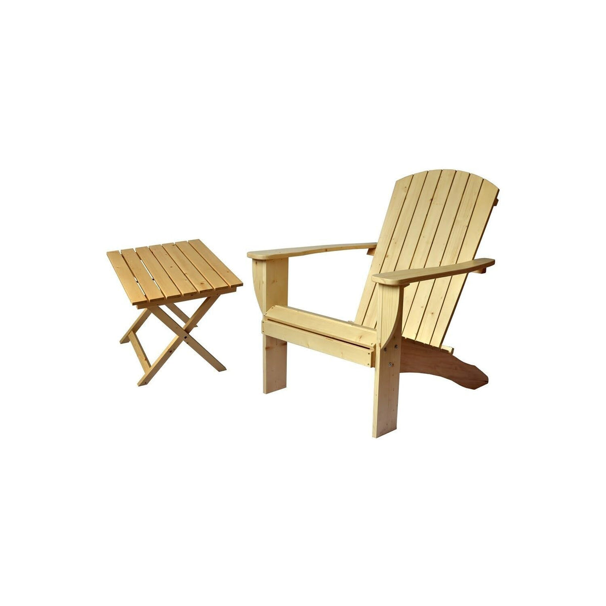 Adirondack Chair with Table & Bottle Opener Solid Cedar Wood A8545