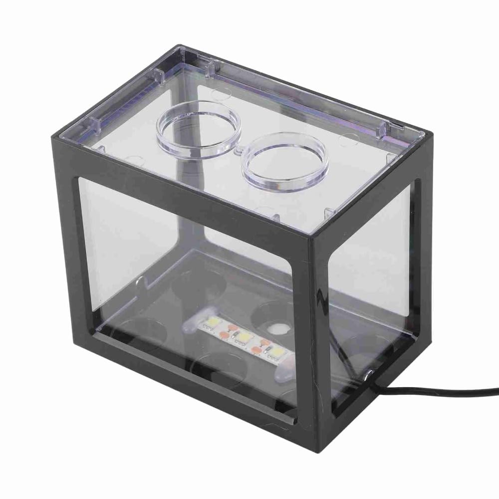 Mini USB LED Aquarium Fish Bowl Plastic Tank with White Light I51624
