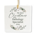 Ceramic 3-inch Square Christmas Ornament D252