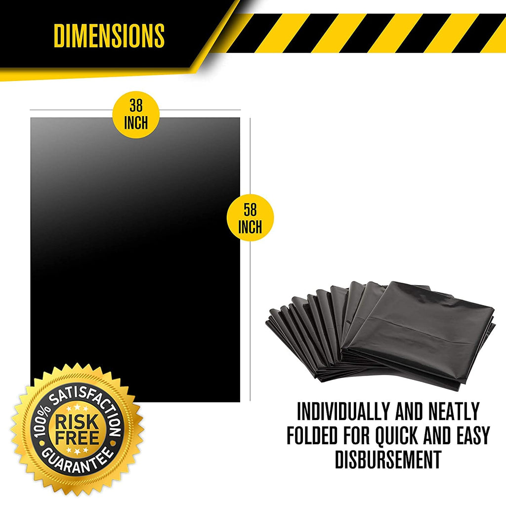 55-60 Gallon Heavy Duty Black Drum Liners 50 Bags 2 Mil Q46952