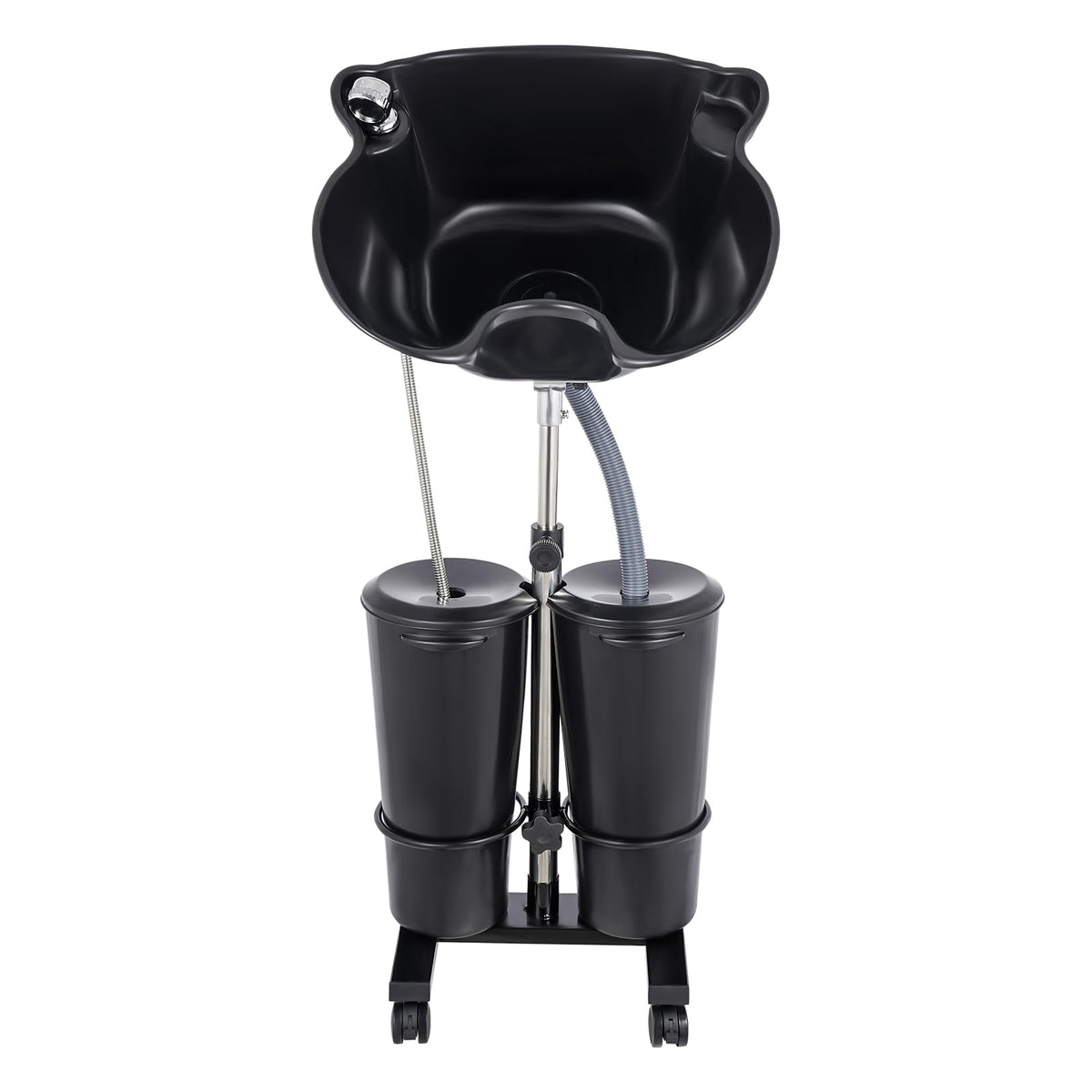 Portable Plastic Shampoo Unit with Electric Pump, 2 Buckets and Drain Hoses Y46520