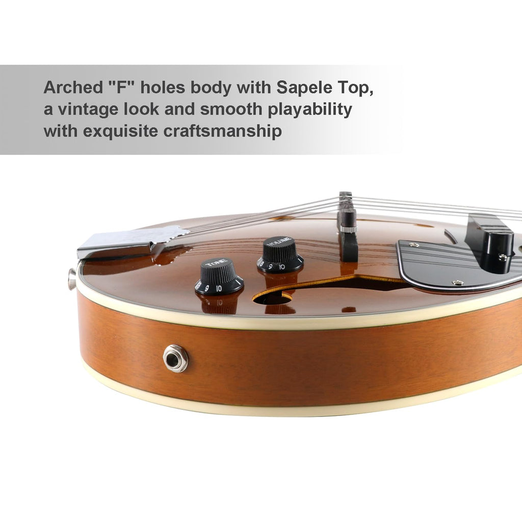 8 String Acoustic-Electric Mandolin Instrument with Pickup J576