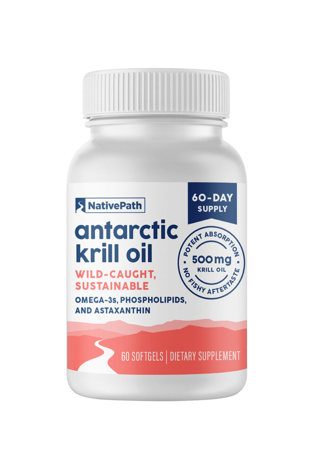 Antarctic Krill Oil 500mg Omega-3 60 Softgels J284