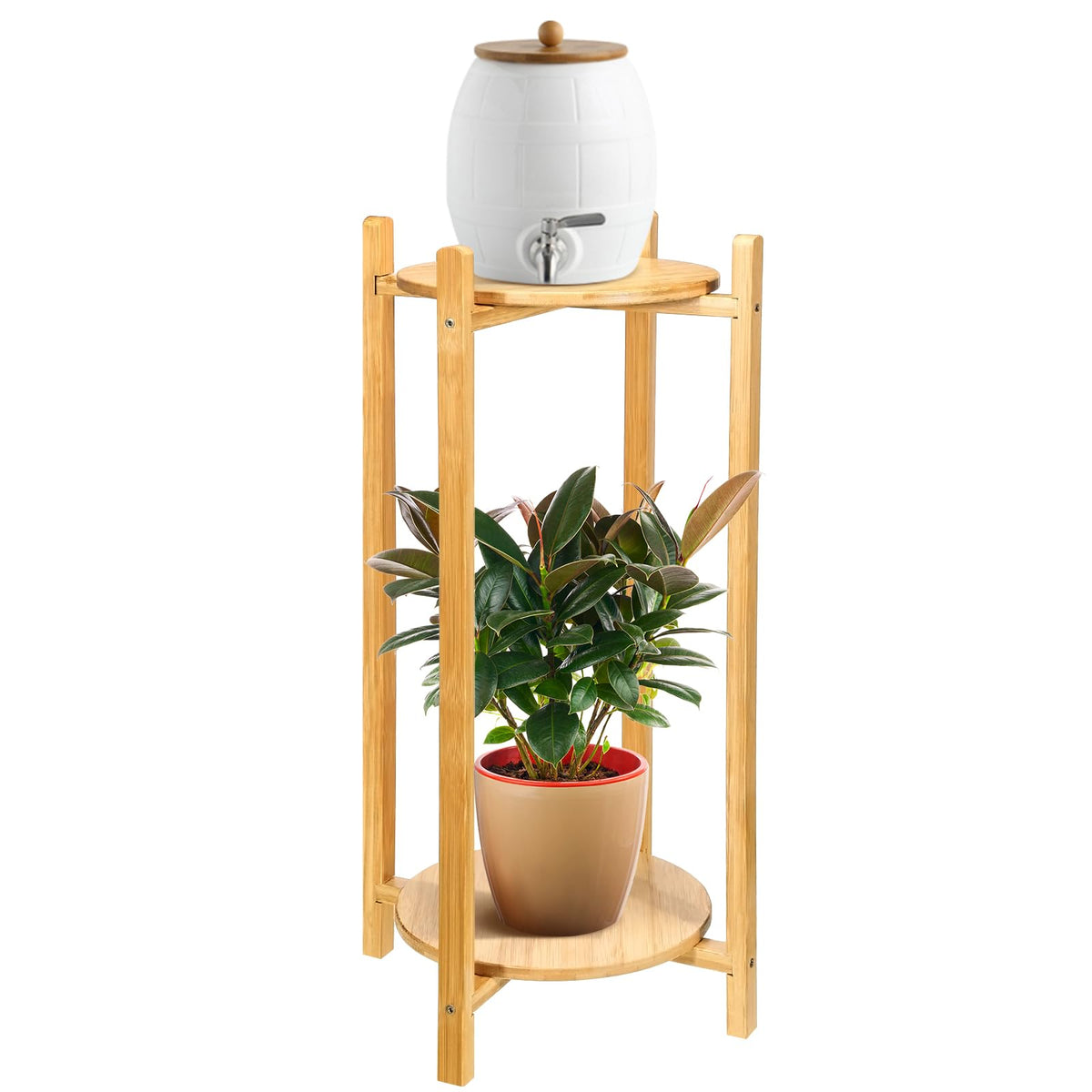 2 Tier Water Dispenser Floor Stand for 5 Gallon Jugs Q569874