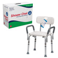 White Shower Chair with Removable Back and Arms P439