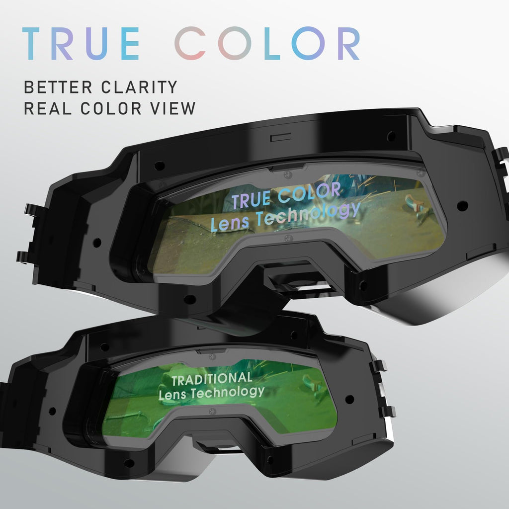 Auto-Darkening Welding Goggles with LED Light and Face Shield H8911