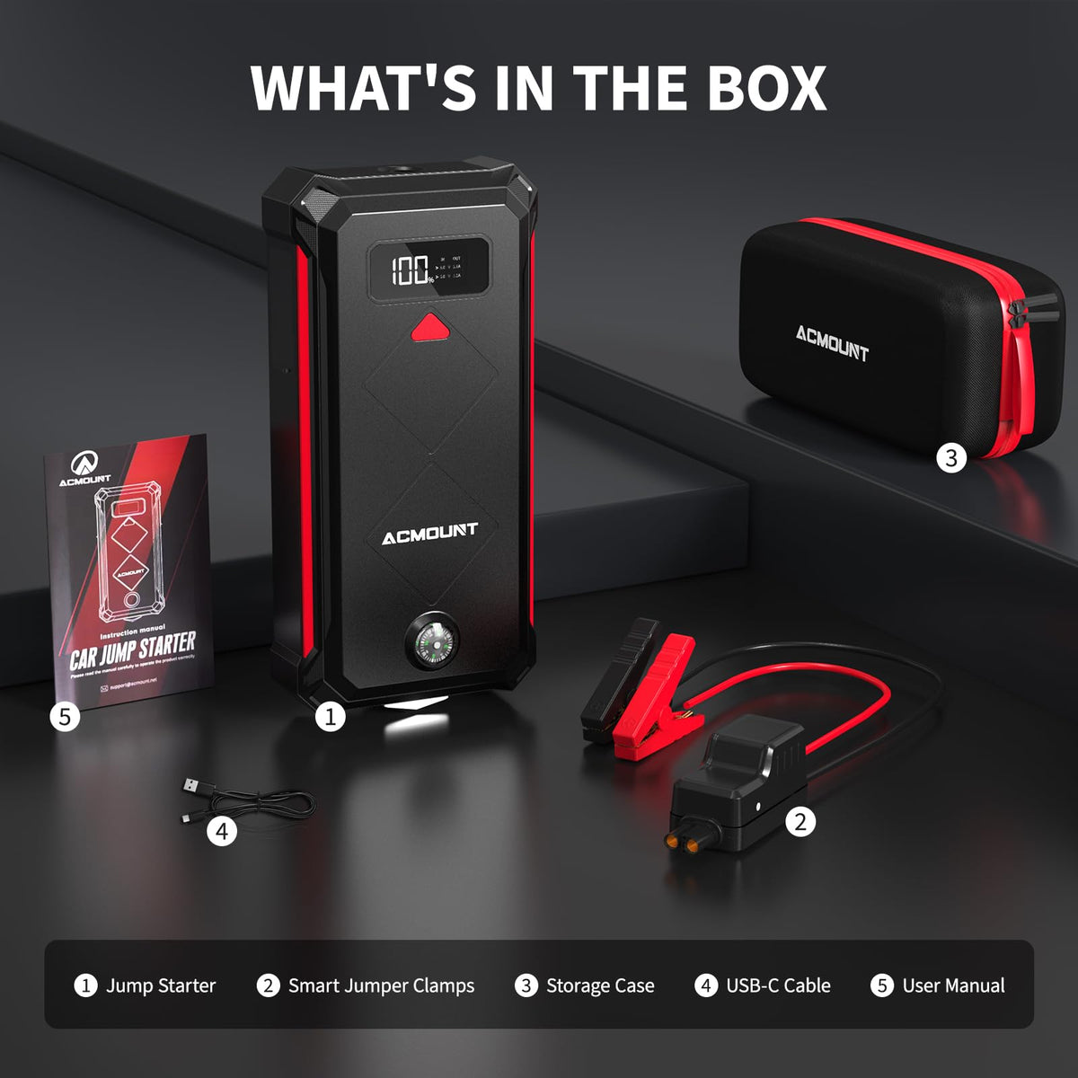 5000A Car Battery Jump Starter S4132