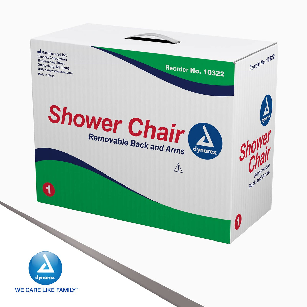 White Shower Chair with Removable Back and Arms P439