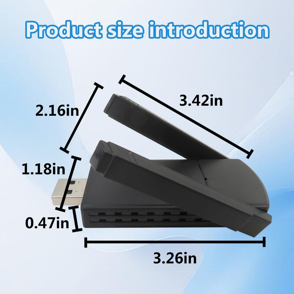 Wireless USB Adapter 1300Mbps Dual Antennas 5G/2.4G WiFi Adapter M573