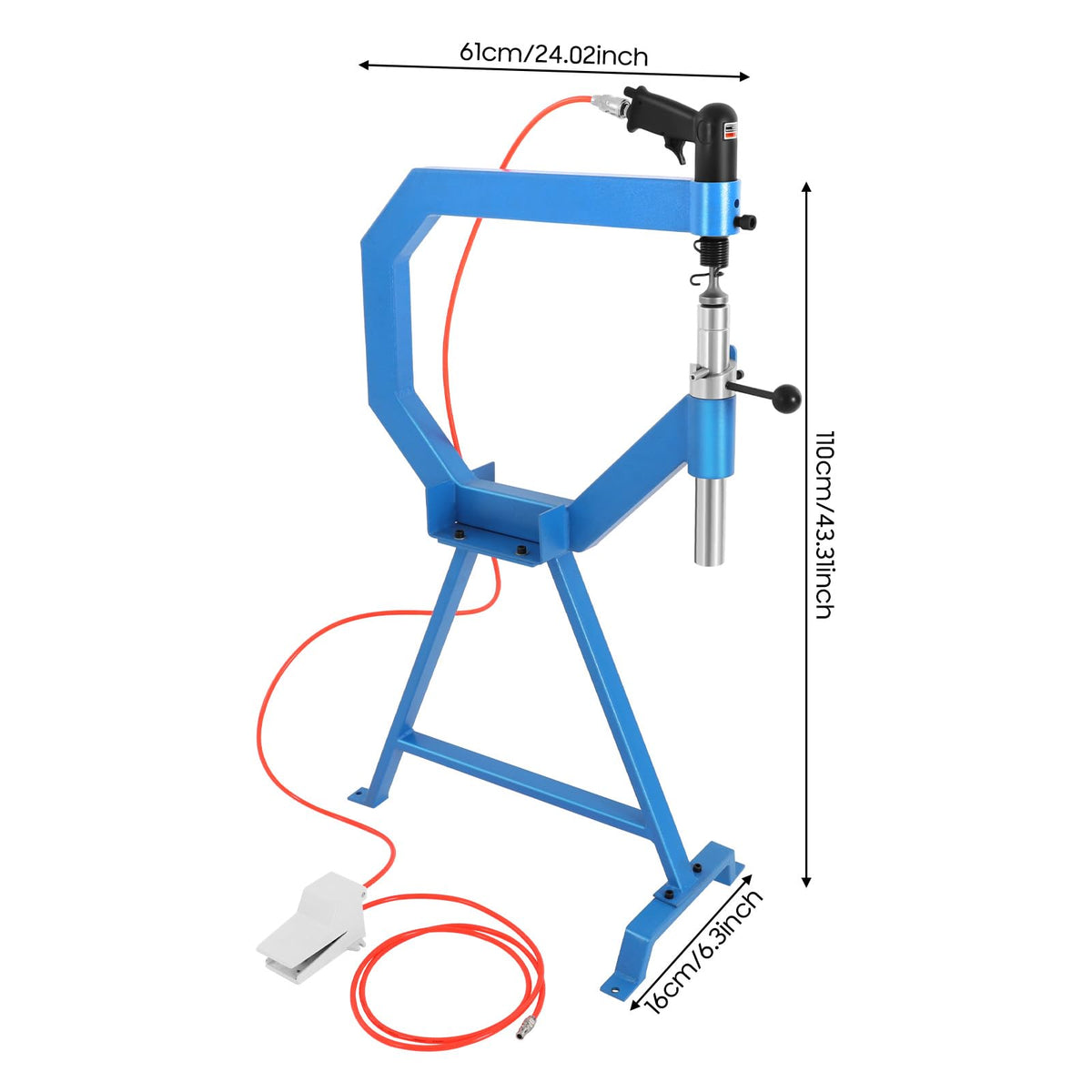 Pneumatic Planishing Hammer Sheet Metal Shaping Machine with Cast-Iron Stand S863
