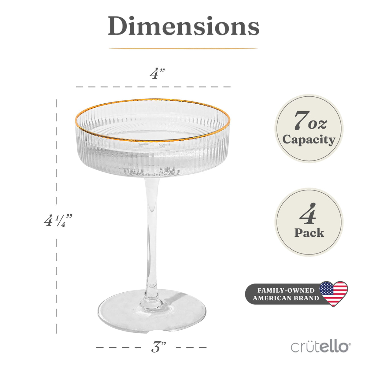 Champagne Coupe Glasses Set of 4 Q6241