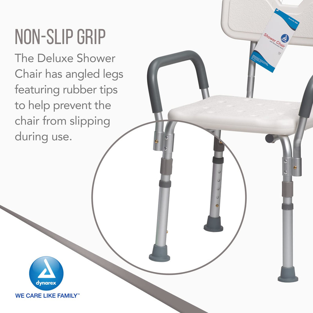 White Shower Chair with Removable Back and Arms P439