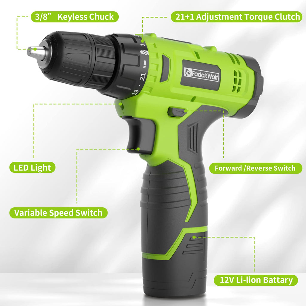 Cordless Drill Set 12V with Battery and Charger G92817