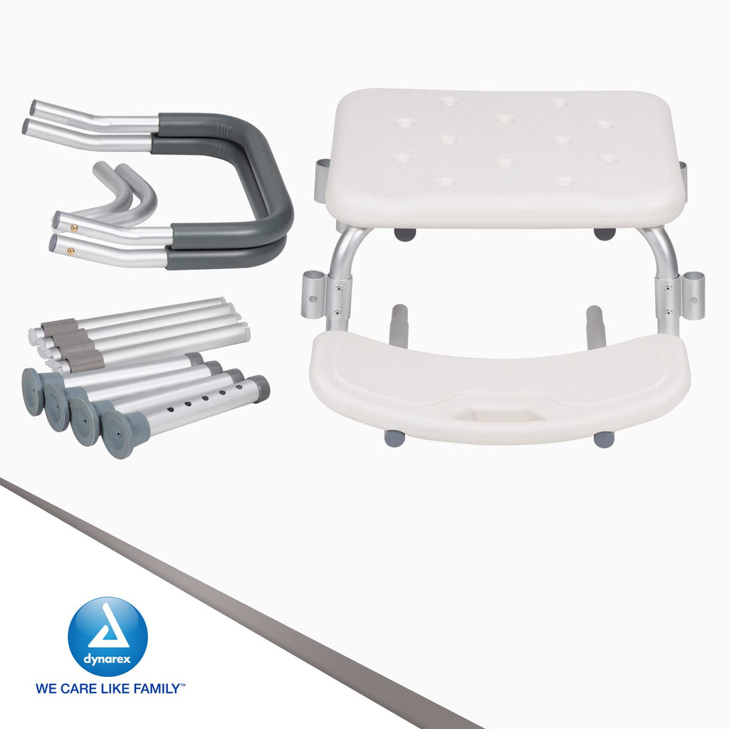 White Shower Chair with Removable Back and Arms P439
