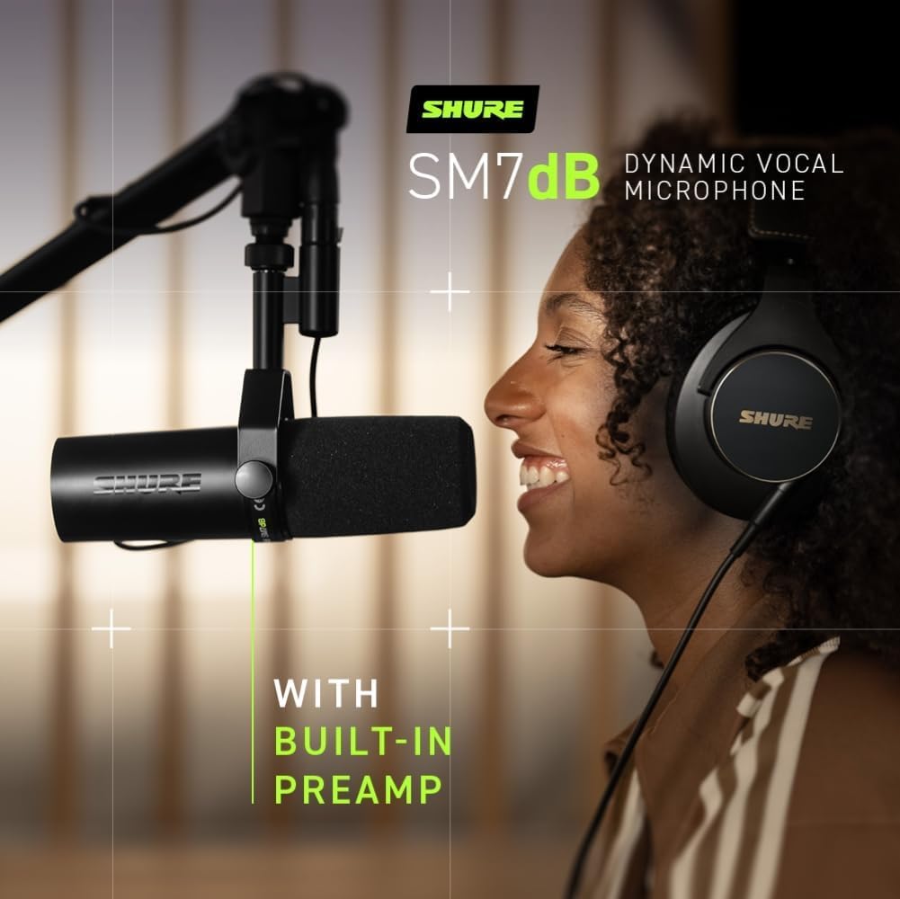 Dynamic Vocal Microphone with Detachable Windscreen and XLR Cable B231014