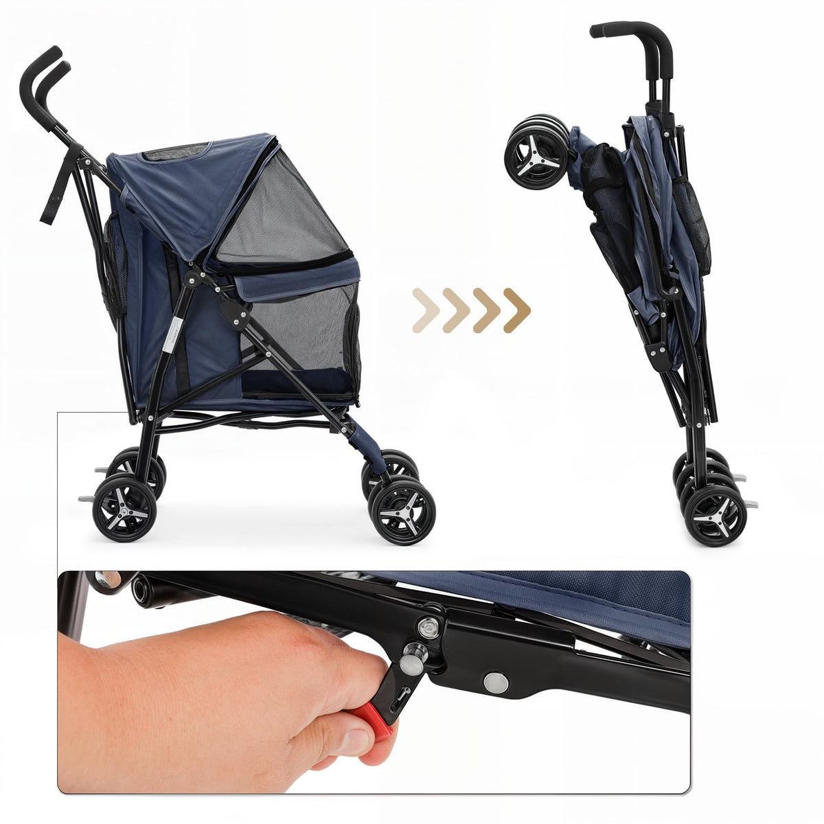 Navy Blue Pet Stroller R50050