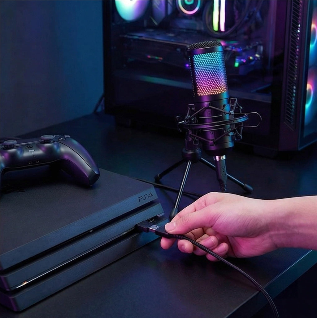 USB Condenser Gaming Mic with Shock Mount W235628