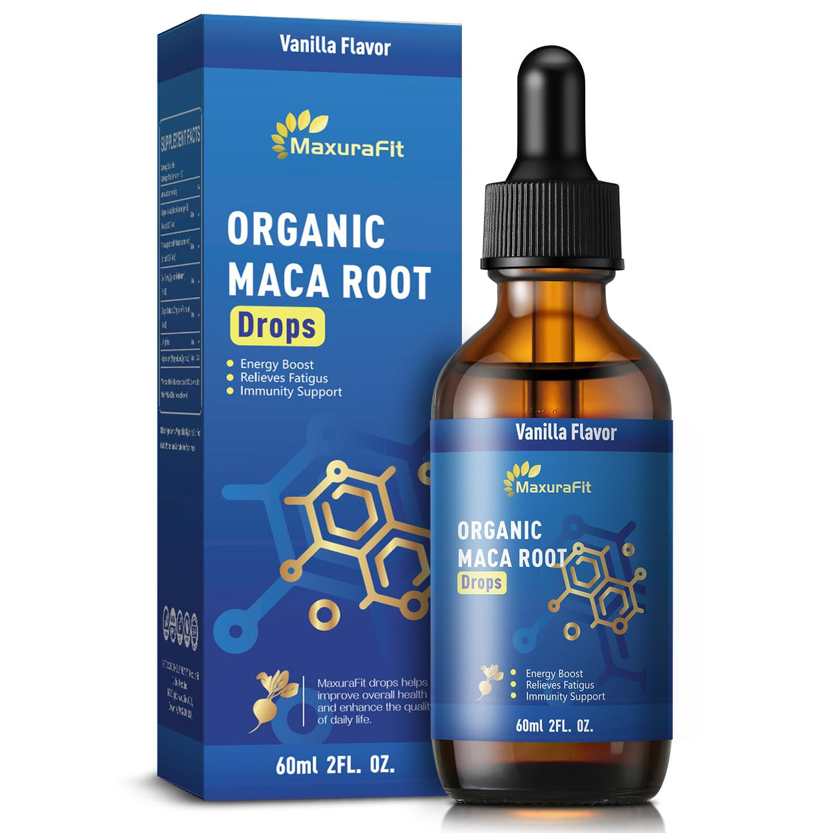Maca Root Ashwagandha Liquid Drops 4 fl oz 2 Pack T796