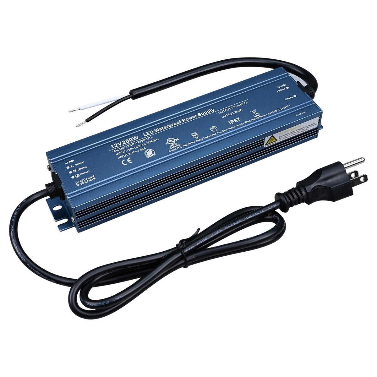 12V 200W IP67 Waterproof LED Driver N10885