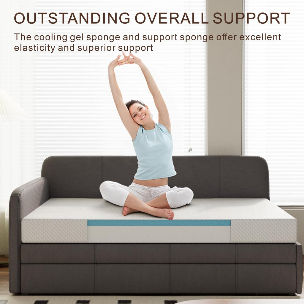 5 Inch Medium Firm Cooling Gel Memory Foam Twin Mattress P550598