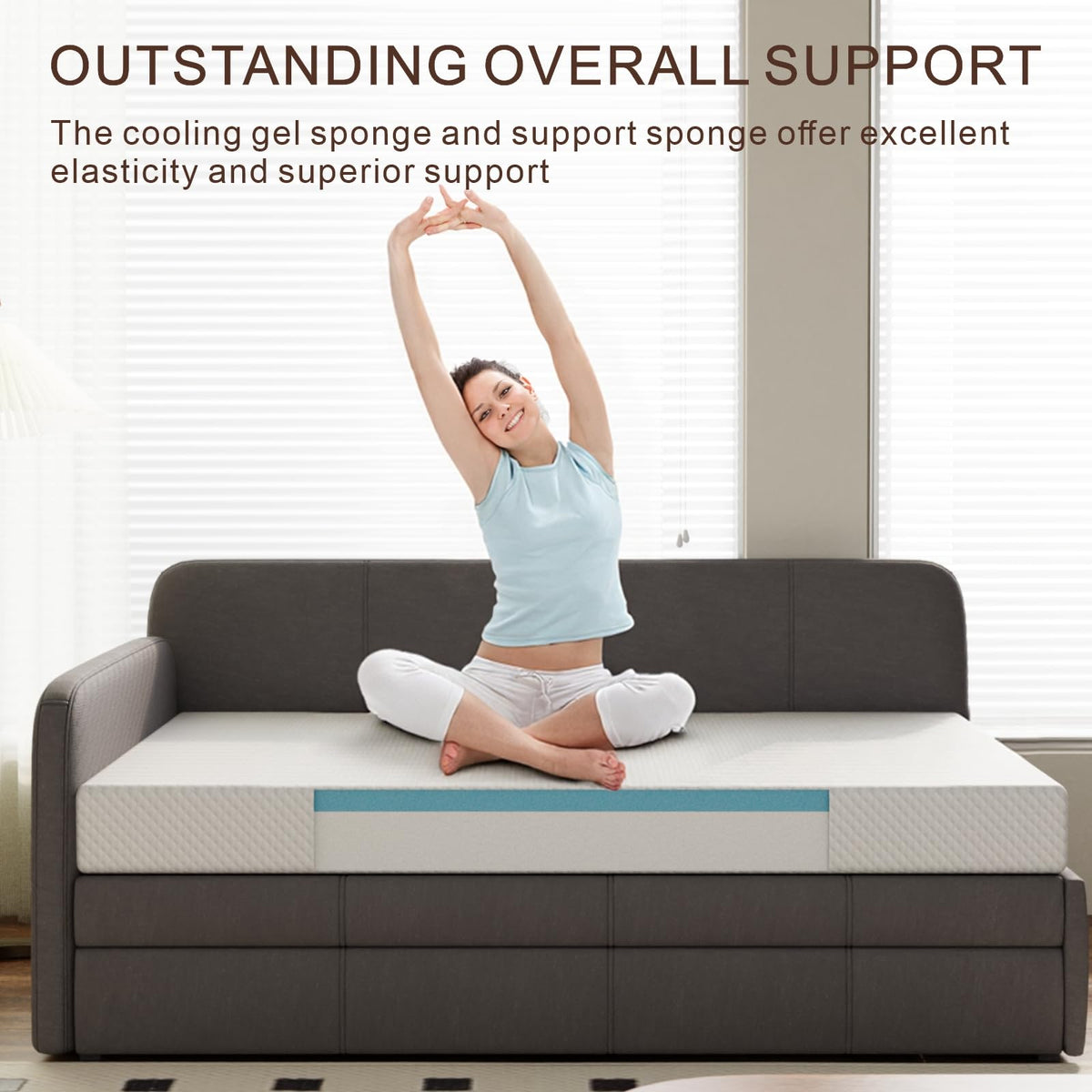 5 Inch Medium Firm Cooling Gel Memory Foam Twin Mattress P550598