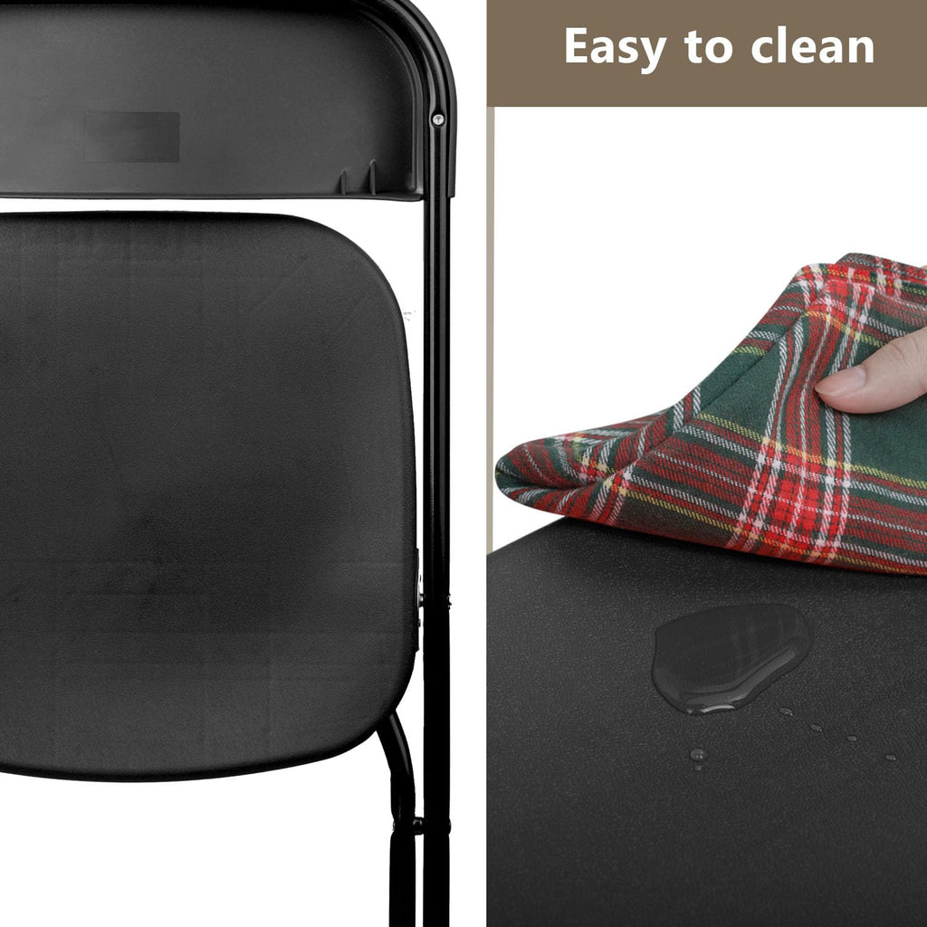 Portable Heavy Duty Folding Chairs 10 Pack Black V834