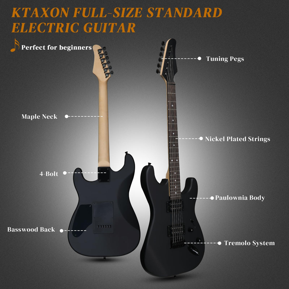 39 Inch H-H Pickup Electric Guitar I240224