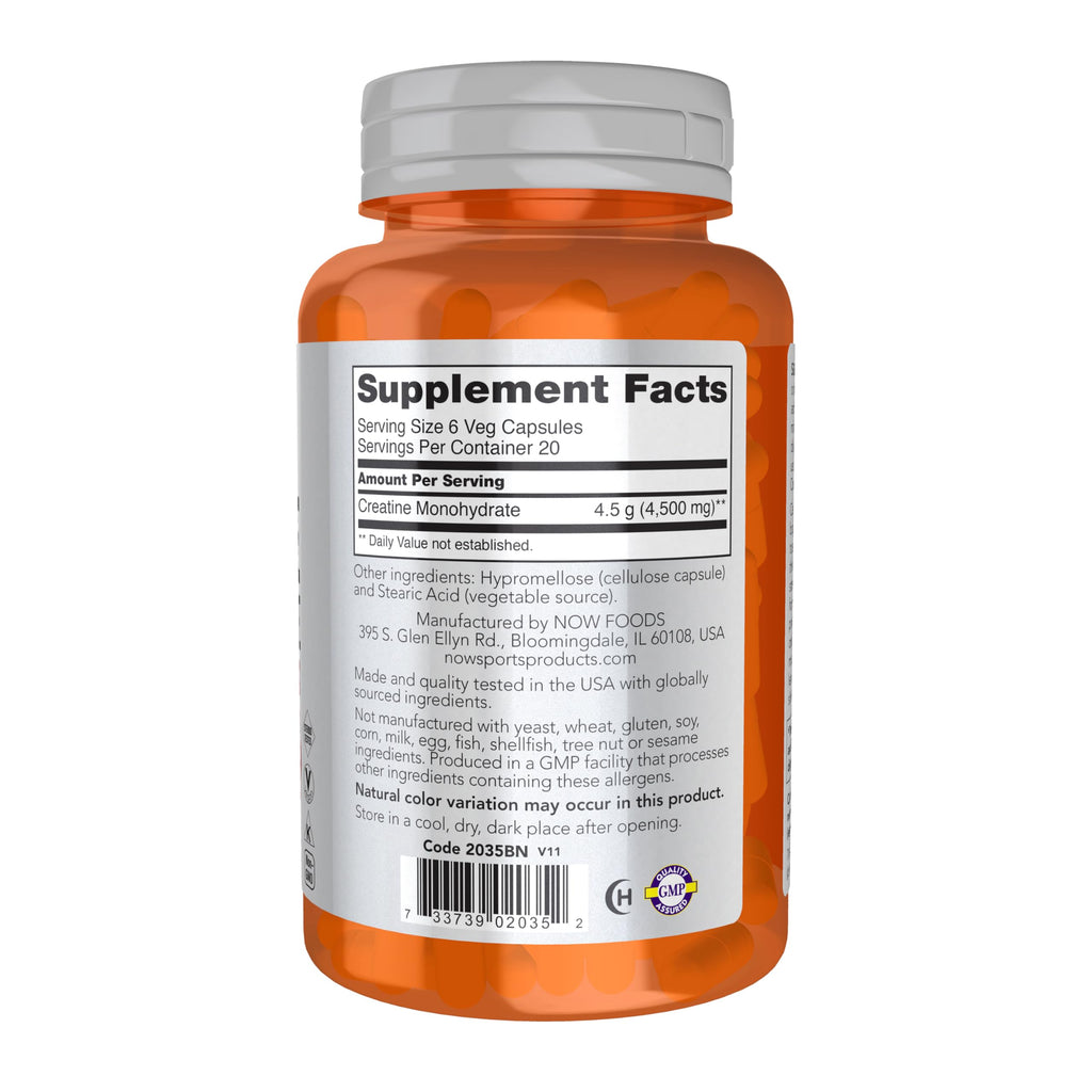 Creatine Monohydrate 750 mg 120 Veg Caps Z545