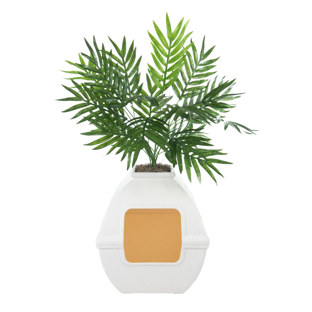 White Hidden Litter Box Planter with Carbon Filter H4250