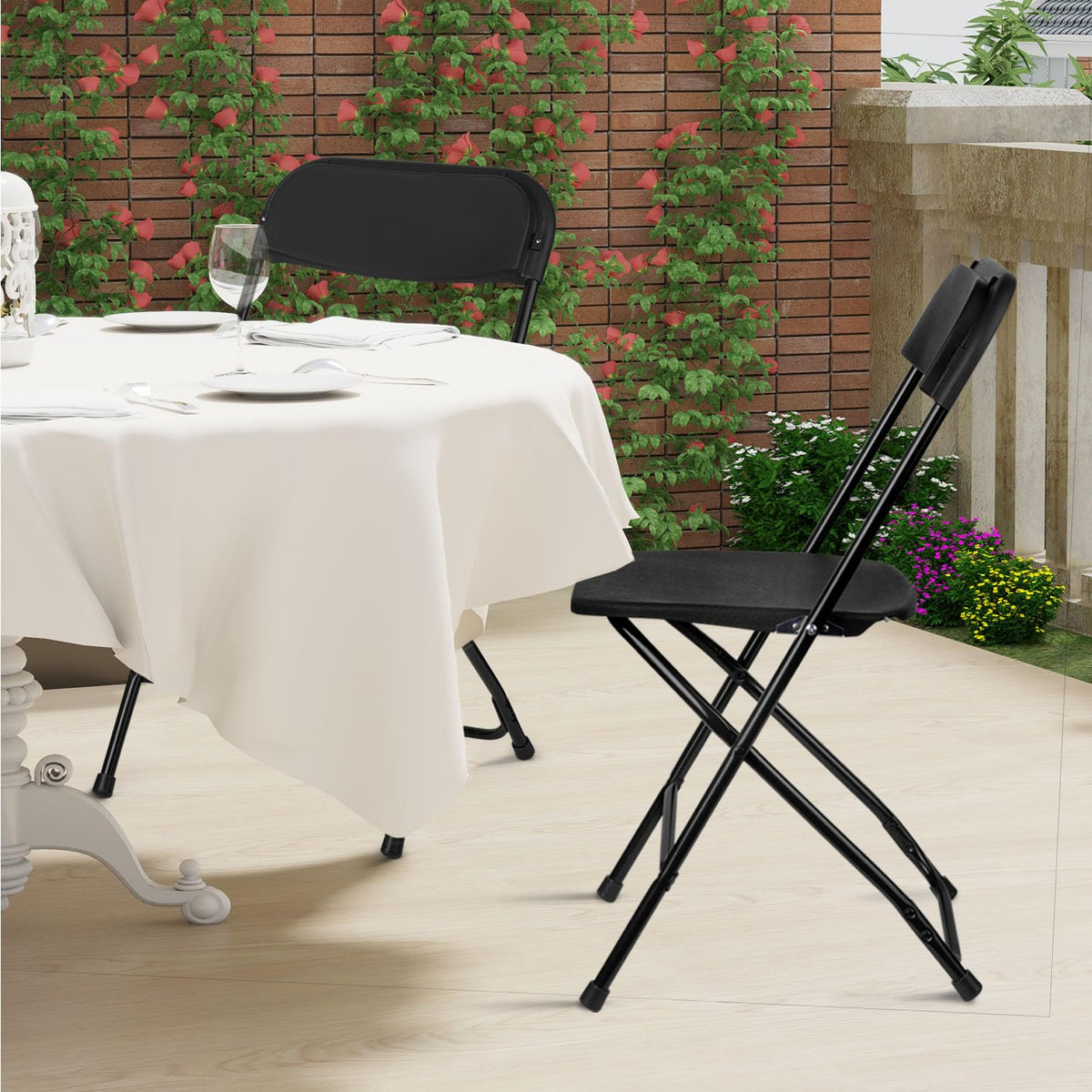 Portable Heavy Duty Folding Chairs 10 Pack Black V834