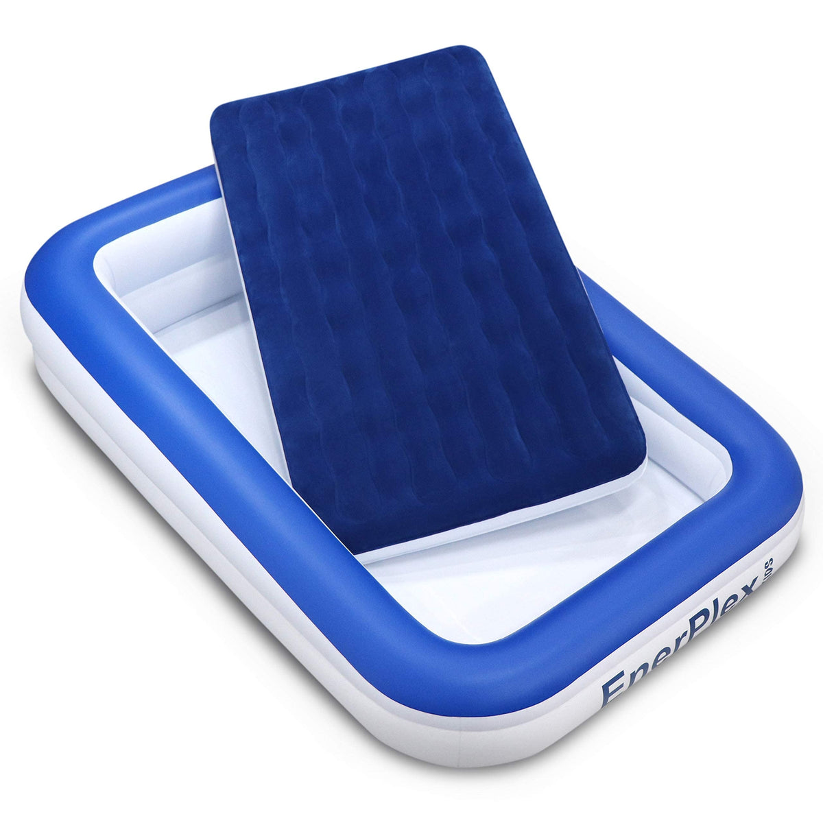 Kids Inflatable Travel Bed with High Speed Pump, Blue V97051
