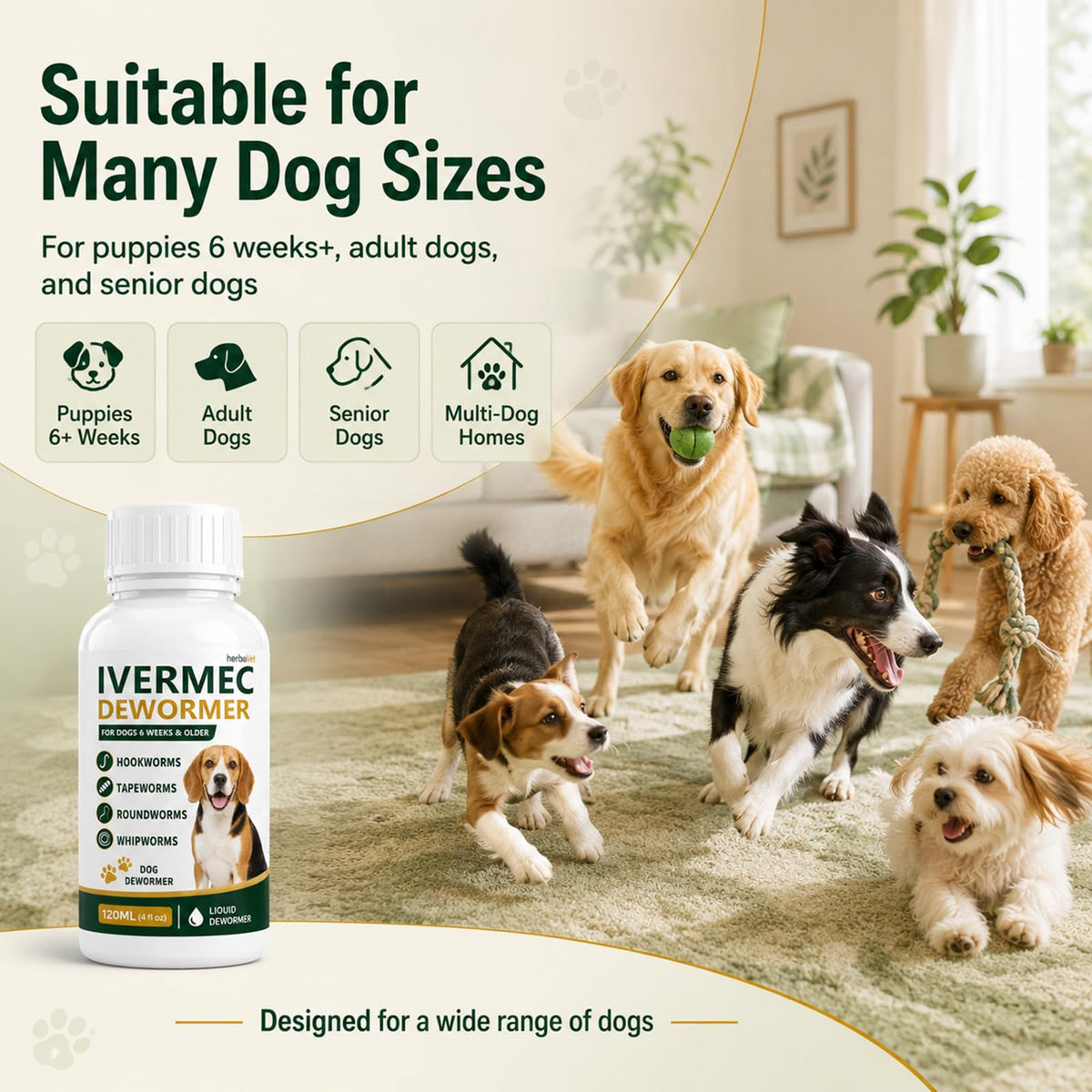 Broad Spectrum Dog Dewormer Liquid 120ml W739