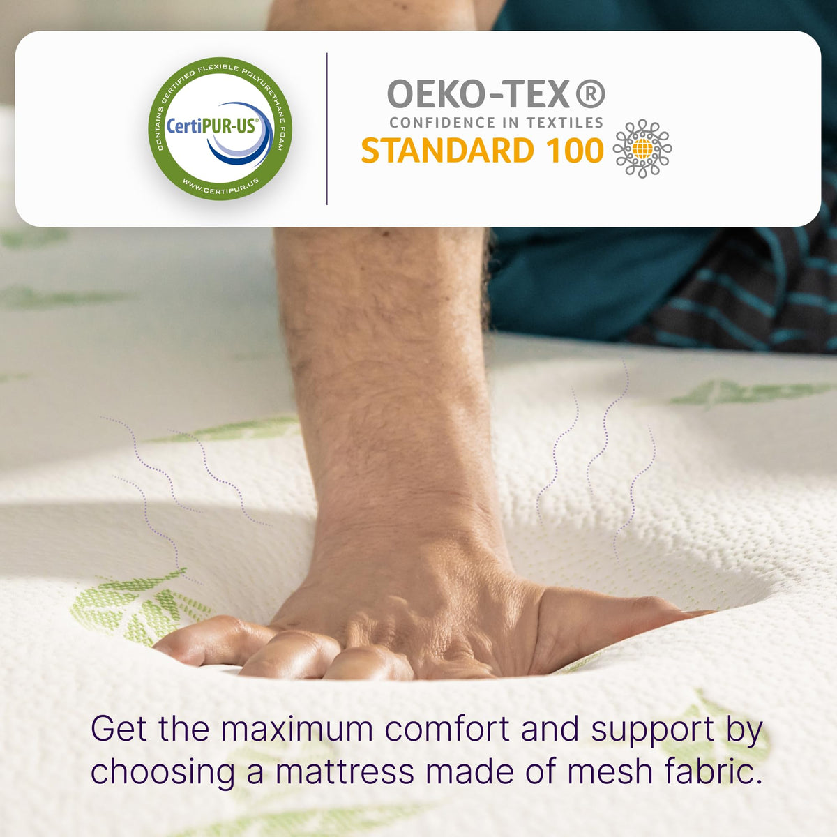 Twin Size 6 Inch Green Tea Memory Foam Mattress Z6014