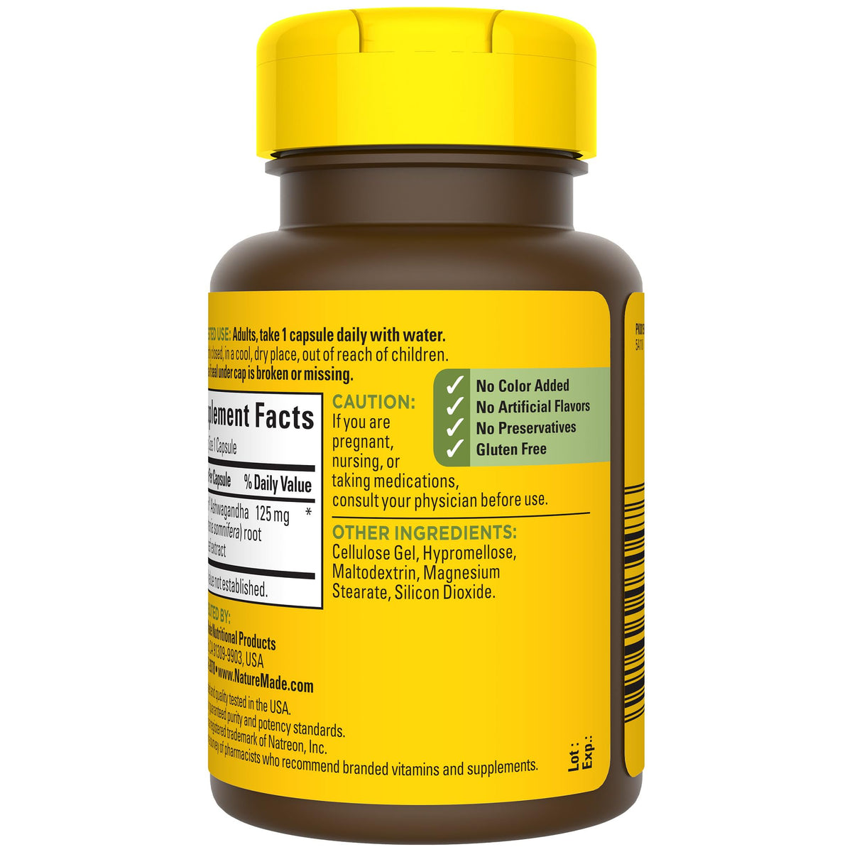 Ashwagandha Capsules 125mg 60 Capsules W3360