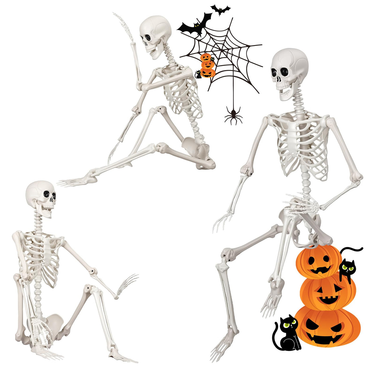 5.4 Ft Halloween Full Body Skeleton C9581