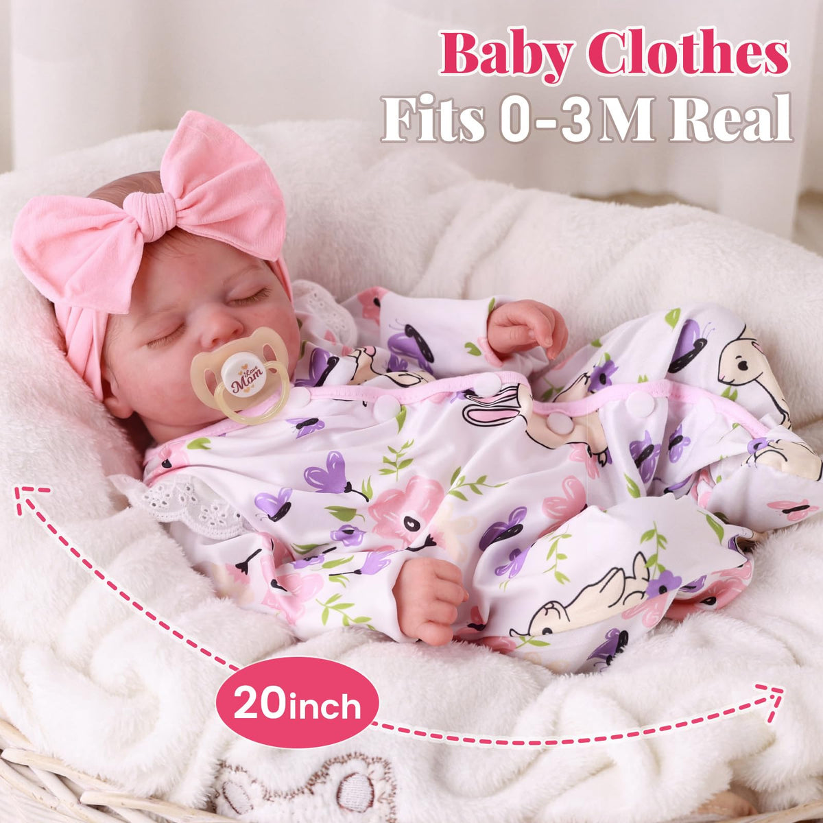 20 Inch Reborn Baby Dolls Girl with Play Set L97955