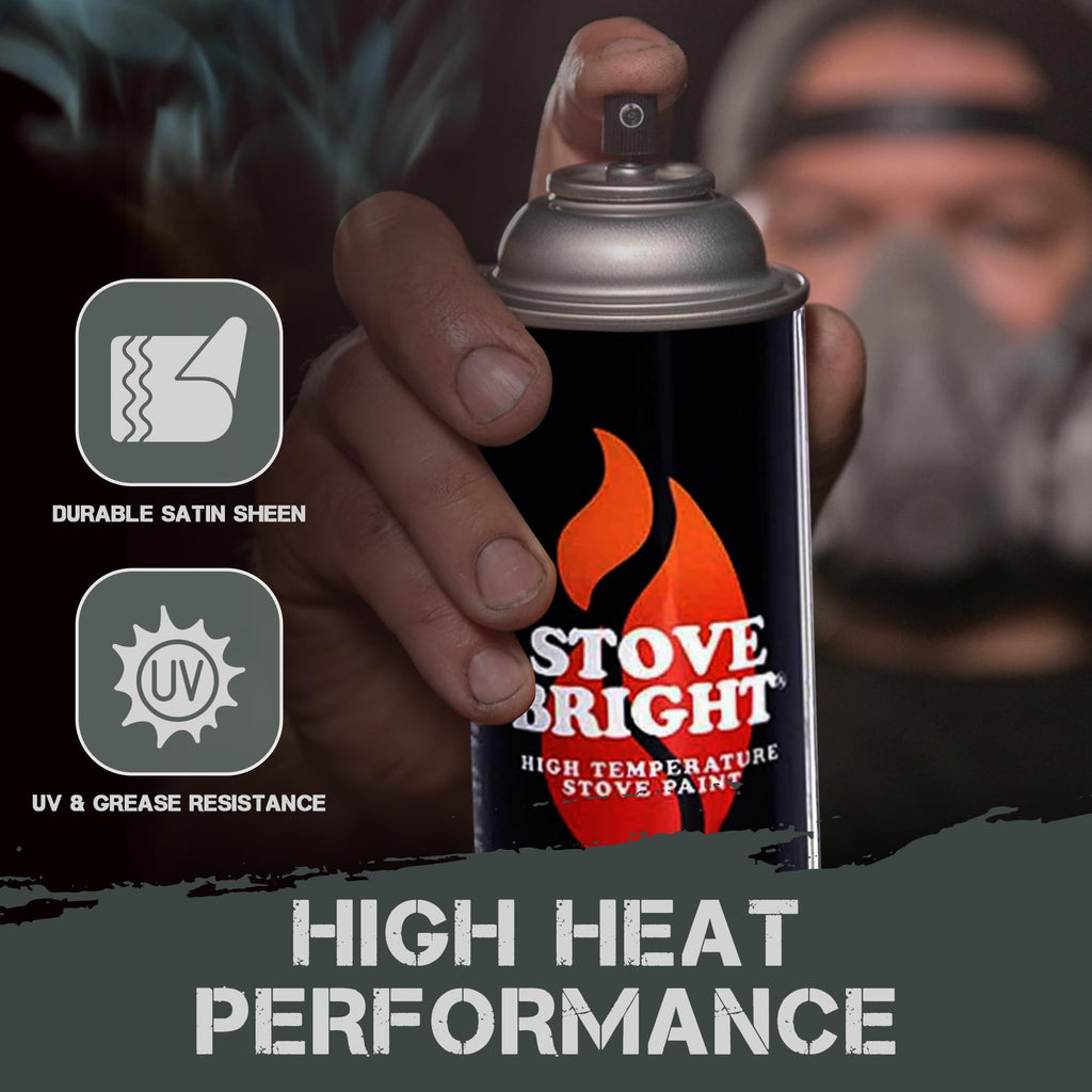High Heat Resistant Satin Charcoal Black Spray Paint 12oz Can O4660