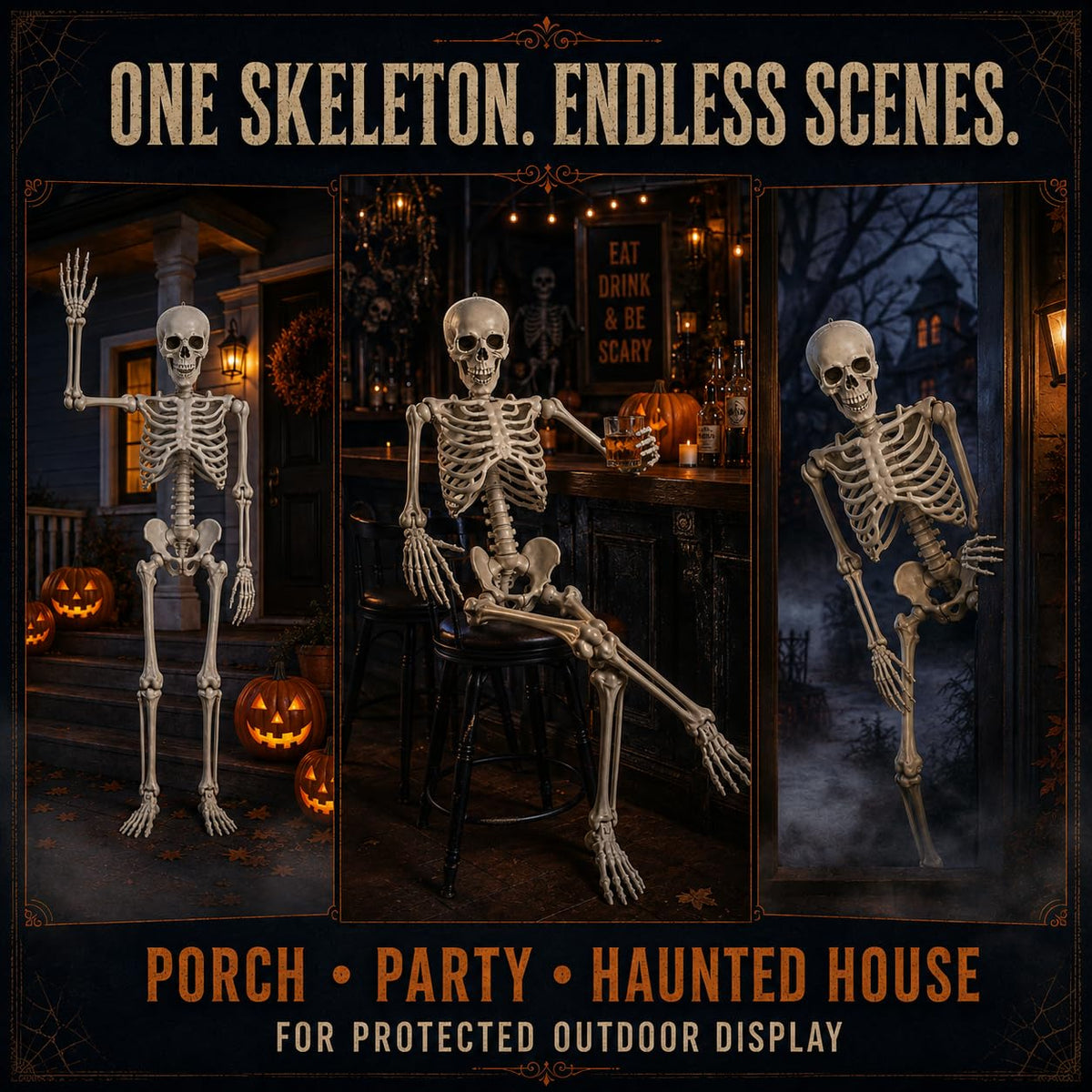 Life Size Poseable Skeleton with Movable Joints L118
