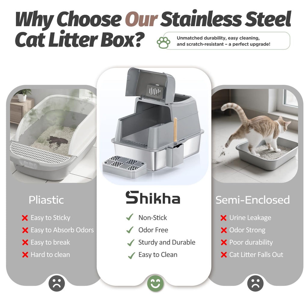 Stainless Steel Cat Litter Box H13720