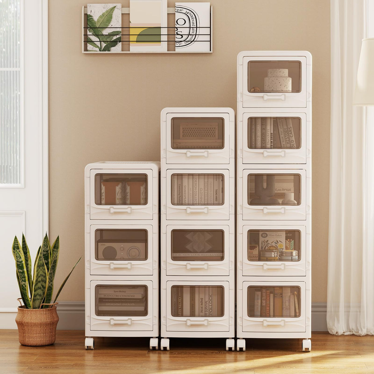 3 Tier Rolling Storage Cart with Drawers K239434