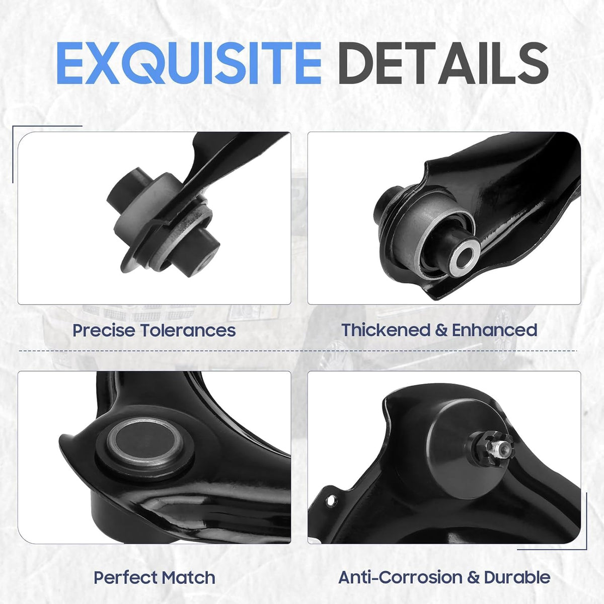 Front Upper and Lower Control Arms with Ball Joint, Outer Tie Rods Sway Bars Suspension Kit 12pc M4281