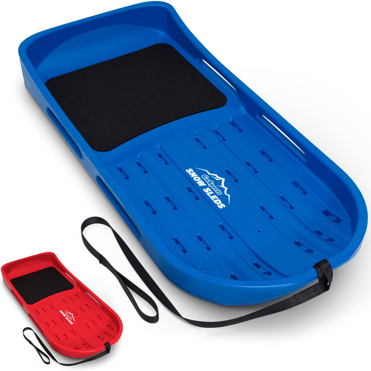 2 Person Snow Sled with Pull Strap and Padded Seat F4173